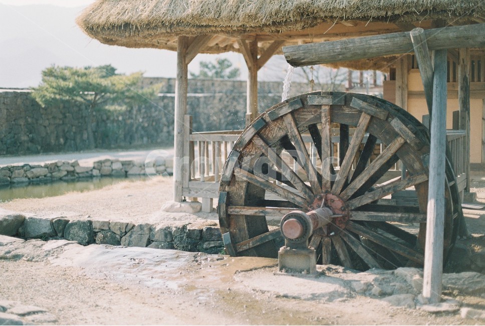 낙안읍성,민속마을,조선,물레방아,필름카메라,초가집,film,순천,낙안,성곽,마을,oldtown,old,spinningwheel,시골,마을,풍경,landscape,country,rural,town,한국전통,한국문화,korean traditional,korean culture