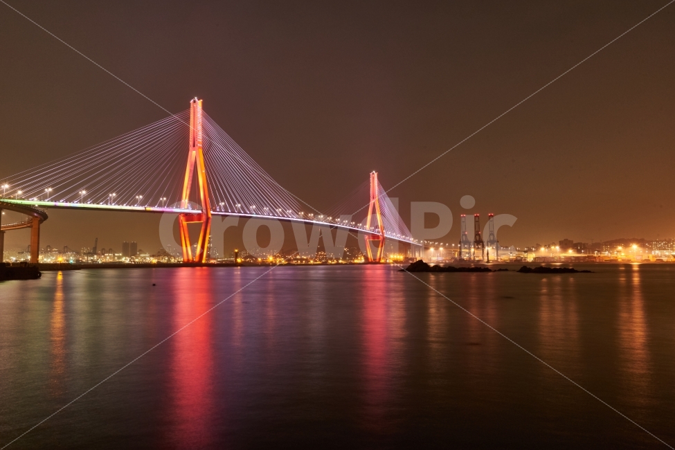 반영,야경,빛,부산항,부산,도시,풍경,city,landscape,야경,밤,nightscape,night,building,건물,bridge,다리,urban,어반,town,metropolis,중심지,시티