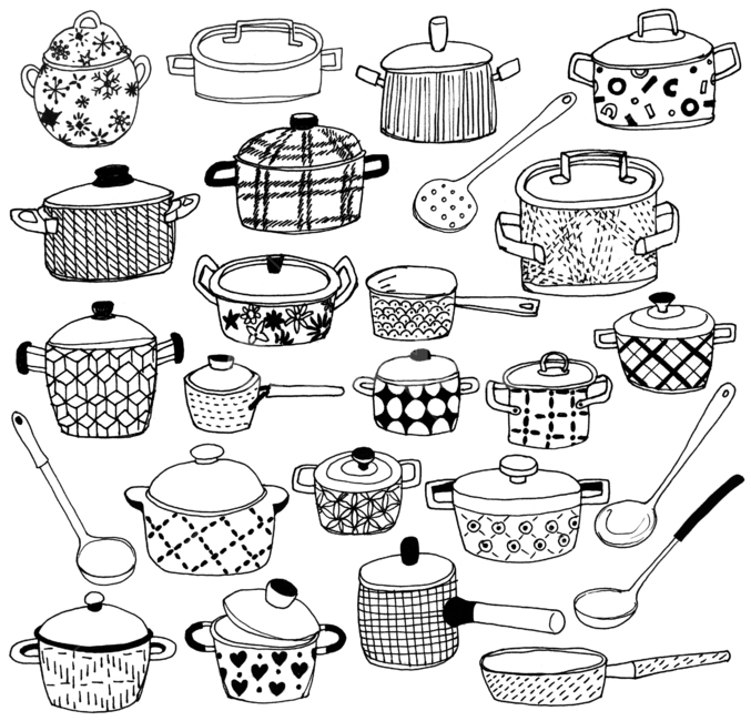 손그림,handdrawing,팬그림,팬라인,pen,penline,penpicture,pendrawing,조리기구,국자,ladle,cookingutensils,냄비,pot,saucepan,cookingequipment