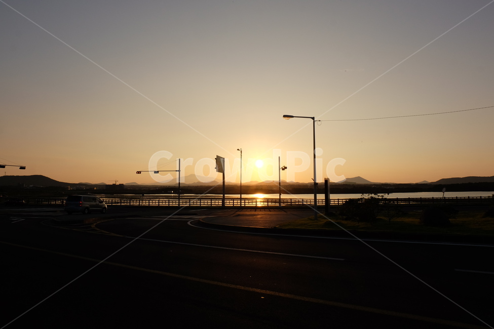 일몰,제주,도로,하늘,노을,sunset