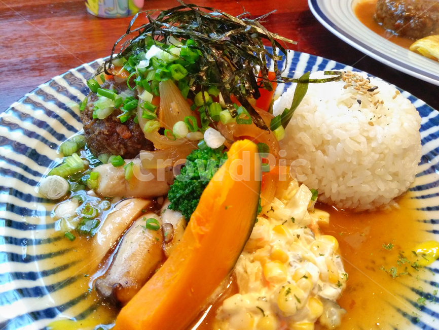 일본음식,함바그,호박,밥,식사,japanese,food,rice,cooking