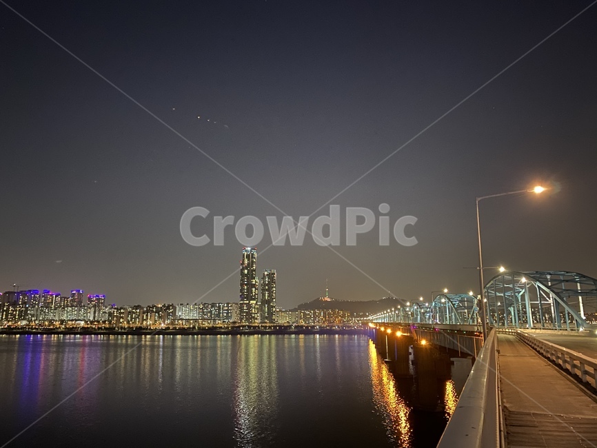 한강,hanriver,강,야경,다리,동작대교,대교,물,water,river,sunset,seoultower