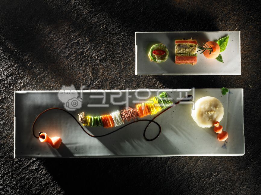 호박전,꼬지전,플레이팅,궁중요리,요리,도자기,전통,야채요리,음식