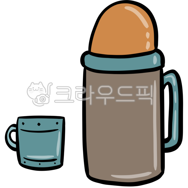 일러스트,그래픽,디자인,보온병,컵