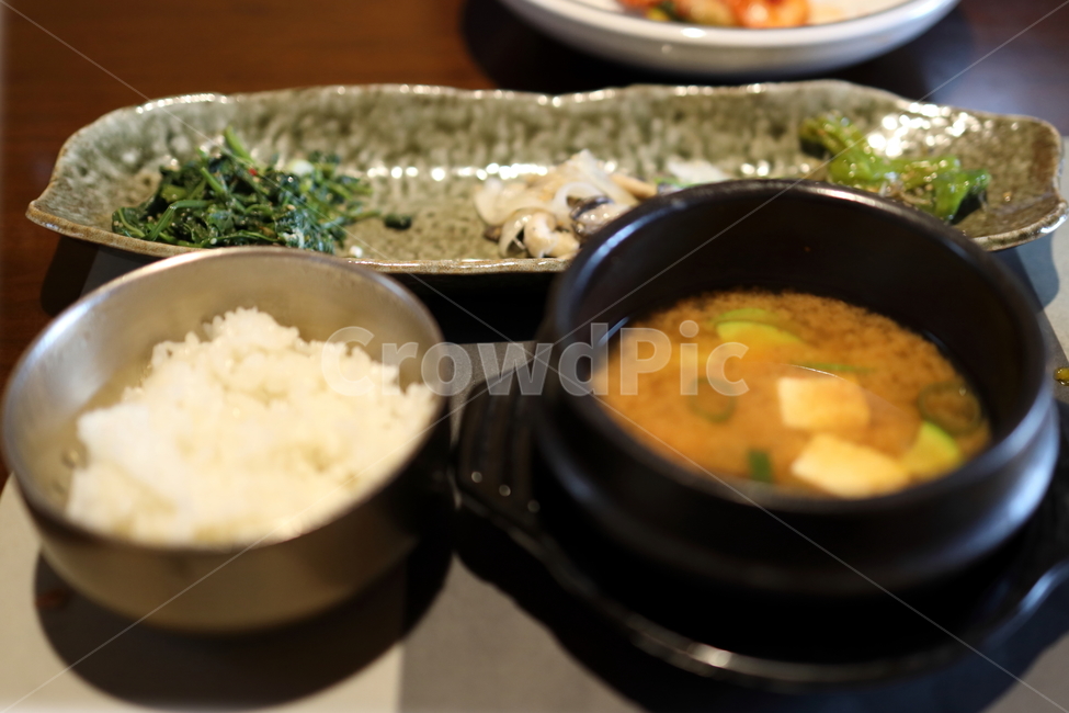 사발,음식,식사,요리,한정식,된장국