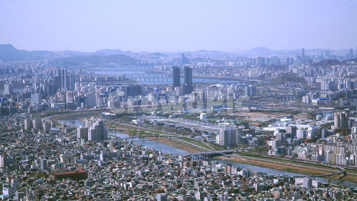 한강,곡선,도시,서울,용마산,도심,강,무역센터,아침,다리,대교,한강대교,아파트,강변