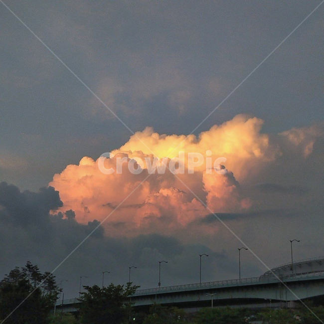 nature,자연,weather,날씨,cumulus,적운,outdoors,옥외,sky,하늘,cloud,여름,summer,evening,저녁,노을,석양,해질녘,sunset,sunshine