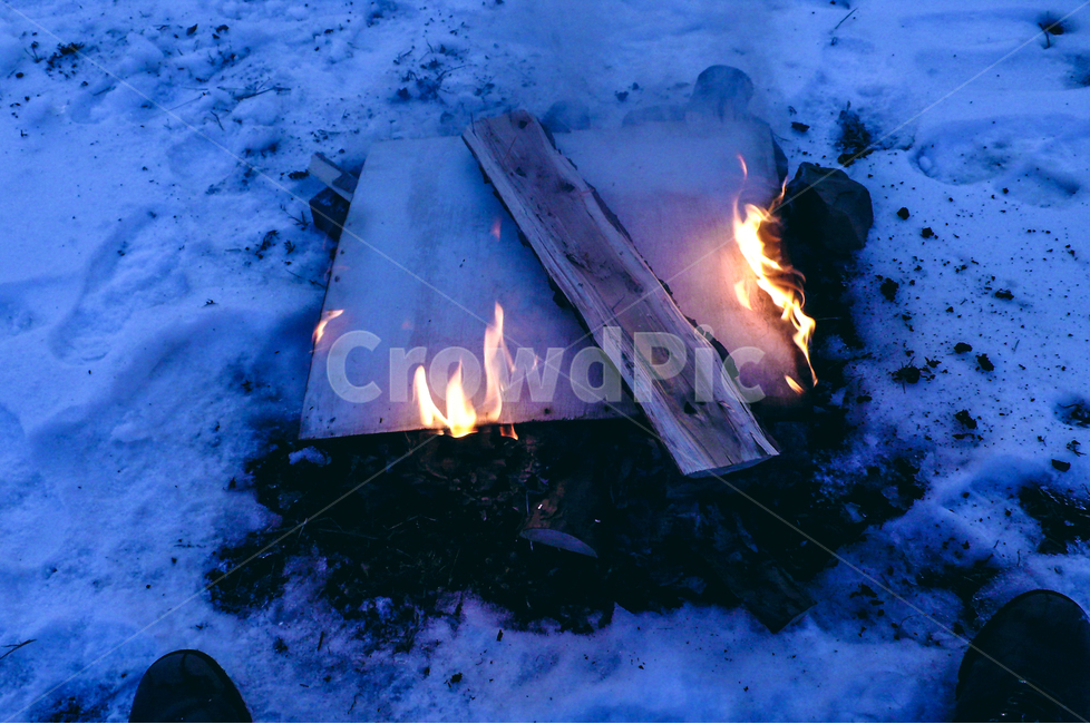 불,나무,겨울,눈,저녁,캠핑,fire