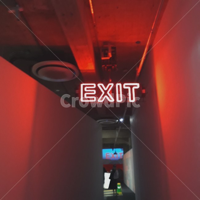 exit,danger,red,탈출구,탈출,위험,네온사인,빨간