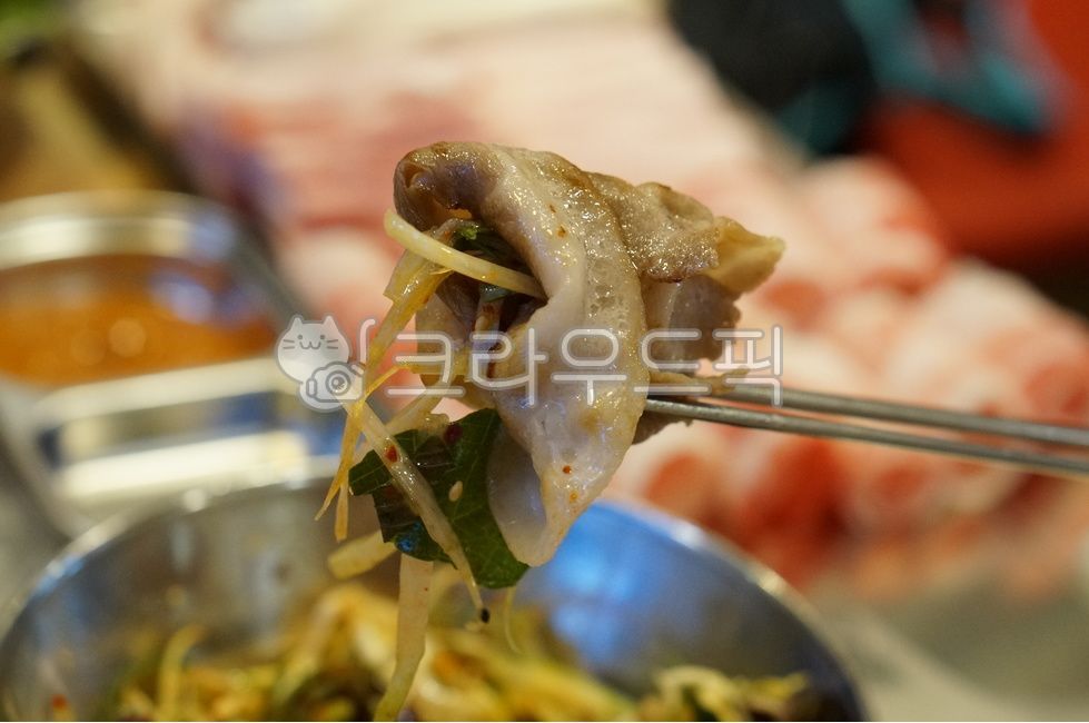 food, 음식, pork, 돼지고기, 대패삼겹살, 사진,이미지,일러스트,캘리그라피 - 하마송이작가