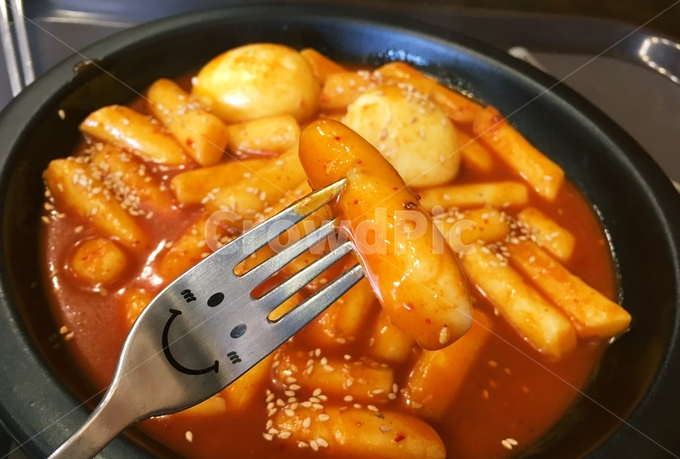음식,떡볶이,간식,포크,분식