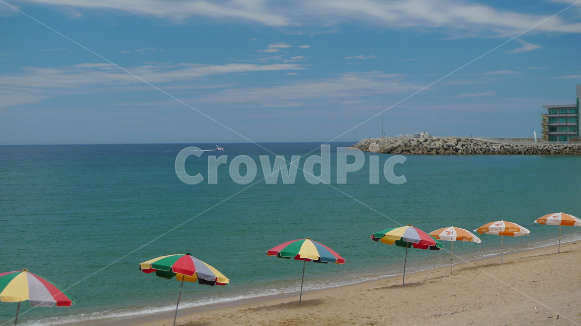 파라솔,해변,sea,outdoor,방파제,모래