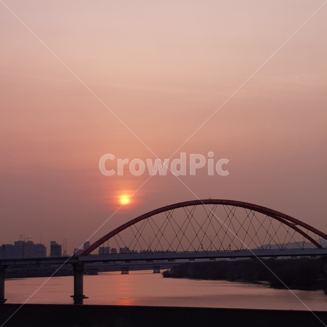 일출,일몰,서울,건축물,architecture,아치,다리,한강
