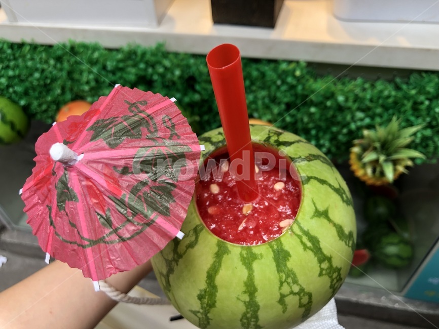 watermelon,수박,fruit,과일,food,음식,수박주스,땡모반,관광지,빨대,길거리음식
