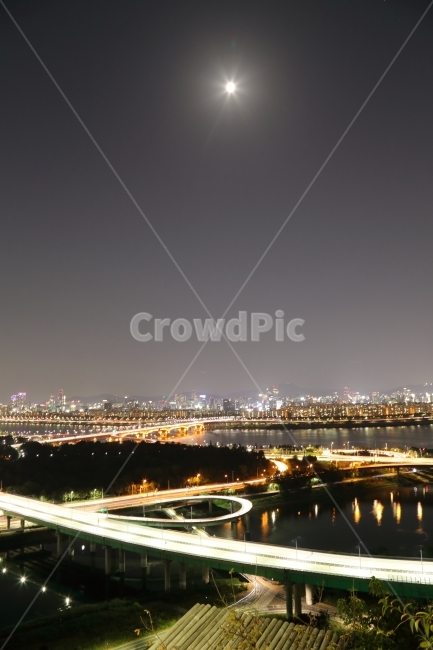 야경,한강,다리,빛,서울,달,조명,장노출,어두움,야경,밤,풍경,nightscape,night,landscape,도시,city,한국도시풍경,한국도시경관,korea cityscape,교통,교통수단,traffic,transportation,road,도로