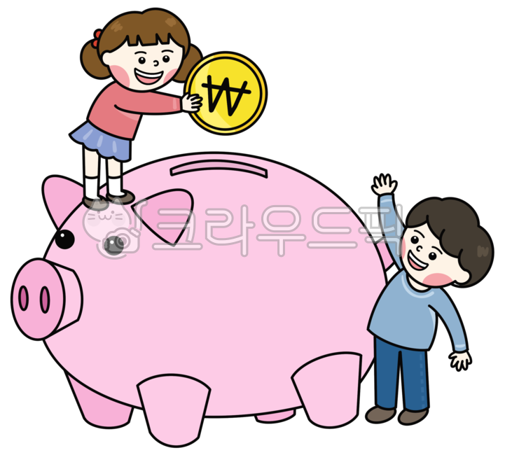 어린이,어린이재테크,저금,저금일러스트,돼지저금통,돼지저금통일러스트,저금통일러스트,저축,저축일러스트,동전저금,저금통