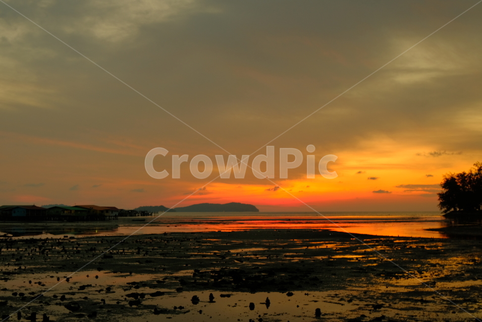 선셋,석양,노을,바다,sunset,sky,분위기,감성,sea,갯벌,썰물