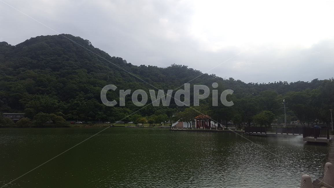 하늘,태양,산,호수,자연,풍경