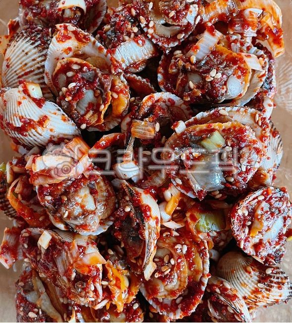 seasoning,seashell,cook,food,meal,dish,cockle,Seasoned cockles,Eochi,sesame,clam,cooking,Sesame