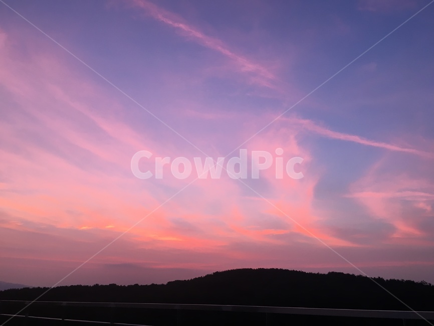 하늘,sky,pink,노을,sunset,분홍,핑크,배경,풍경,옥외,구름,cloud