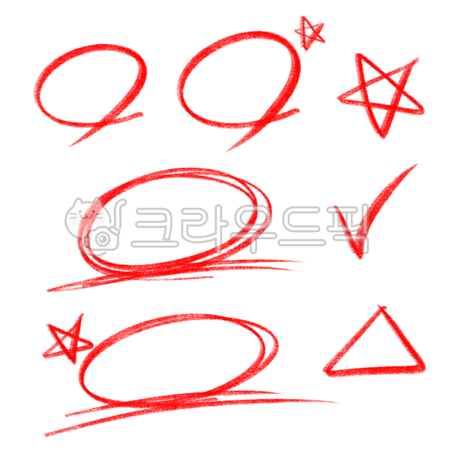 도형, 빨간펜, 채점, 시험지, 색연필, 사진,이미지,일러스트,캘리그라피 - 이둥실작가
