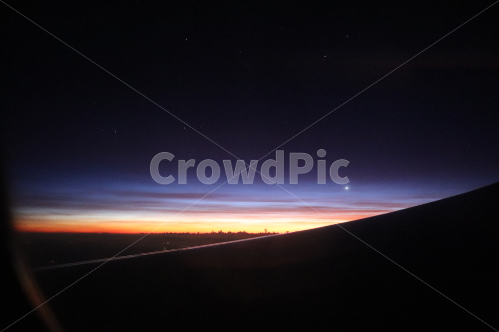 일몰,비행기,별,flight,sunset