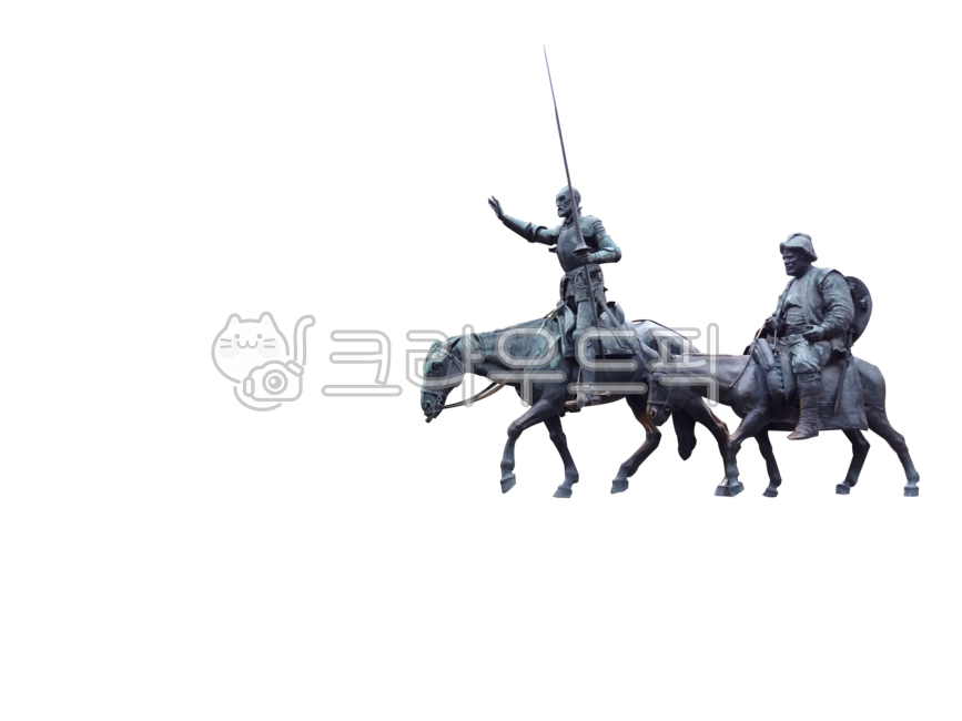 돈키호테,동상,말,산쵸,누끼,스페인,마드리드,스페인광장,유럽,기념비,소설주인공,상징,donquixote,statue,horse,sancho,isolated,spain,madrid,spanishsquare,europe,monument,fictionalcharacter,symbol