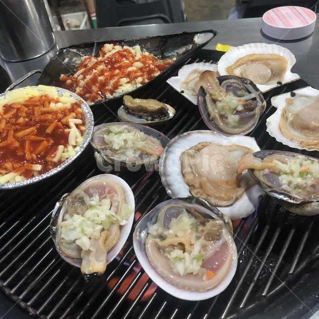 조개,조개구이,음식,구이,바다,해산물,맛있는,술안주,술,애주가