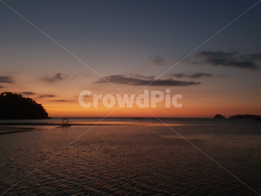 노을,sunset,sky,하늘,코타키나발루,일몰,붉은하늘,redsky,nature,자연,하트,heart,자연,풍경,nature,landscape