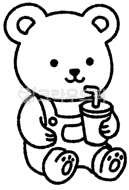 bear,teddy bear,drinking,animal,character,illustration,picnic,picnicking,sitting,cute,coloring,coloring book,line drawing,coloring play,art,art class,juice,melon,teddy bear,coloring