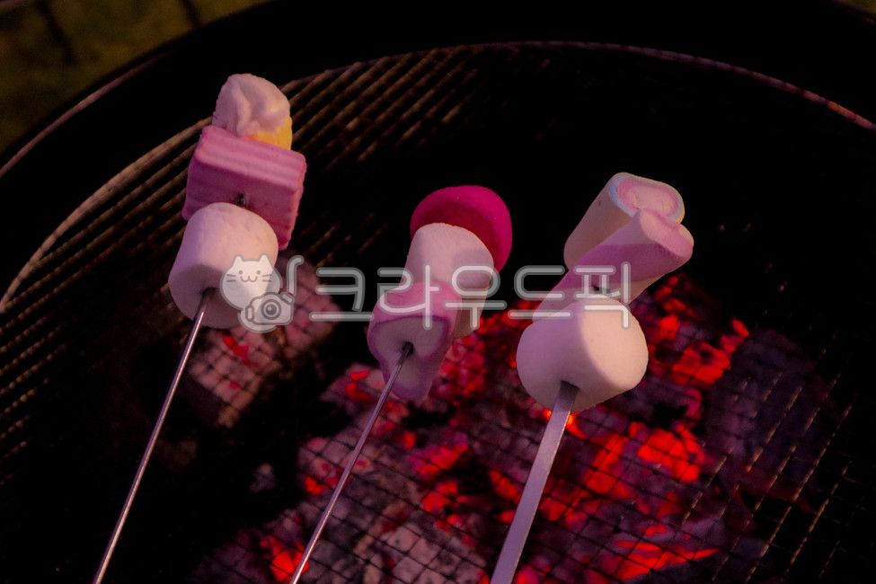 emotional camping,snack,camping snacks,marshmallow,Camping,charcoal fire
