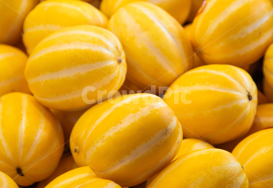 stack,pile,Agricultural products,whole,freshness,dummy,white,stripe,melon,group,marketplace,natural,raw,stall,delicious,vitamin,market,korea,nutrition,closeup,background,plant,tasty,crop,color,fruit,yellow,bright,vegetable,retail,agriculture,supermarket,v