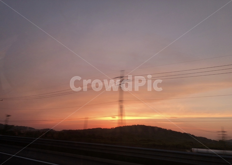 nature,자연,풍경,하늘,sky,scene,가로등,노을,sunset