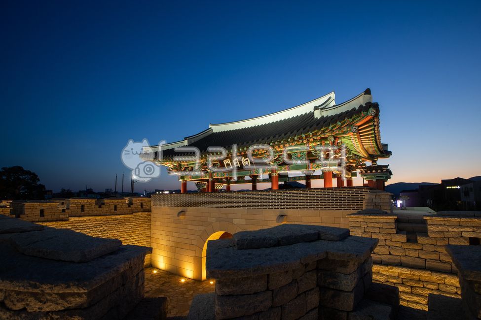 한국,경주,경주읍성,관광지,야경,읍성,경상북도,역사