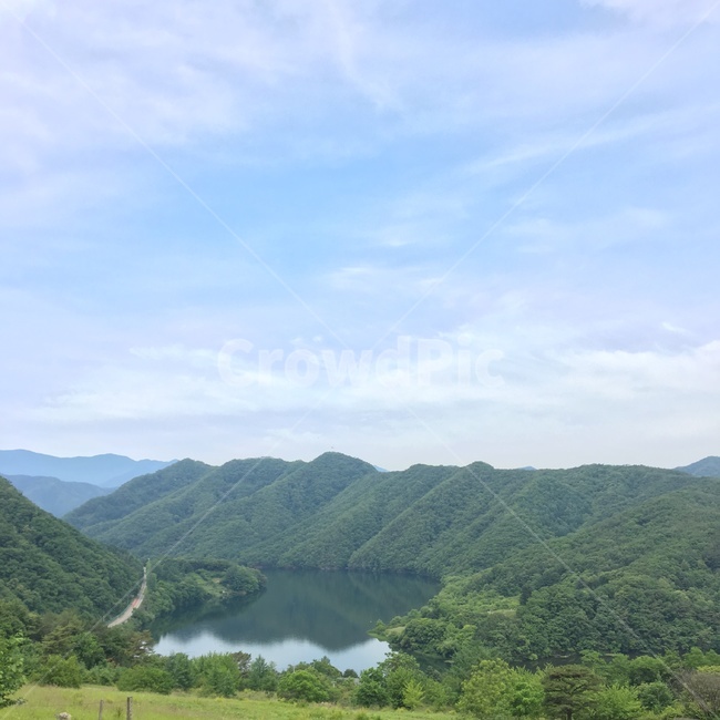 풍경,하늘,강,구름,산