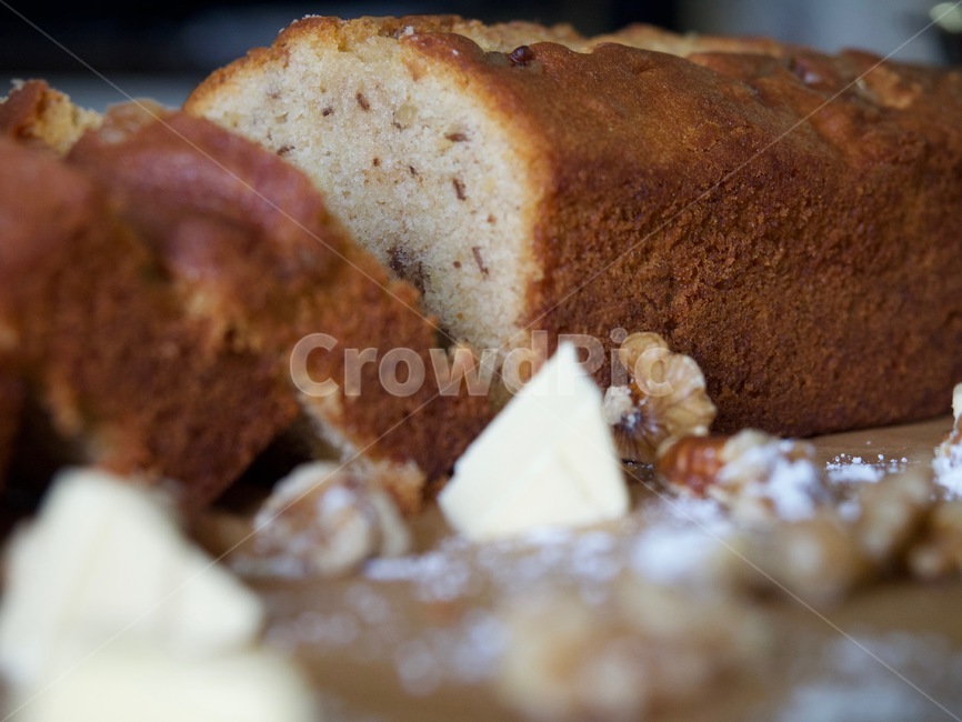 walnut,bread,baking,butter,cake,pound cake,flour,confectionery,food,Walnut pound cake