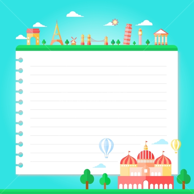 피사의사탑,크렘린,크레뮬린,에펠탑,금문교,개선문,열기구,편지지,여행,휴가,프레임,플랫디자인,랜드마크,landmark,tourist attraction,해외,외국,세계,foreign,oversea,world,세계랜드마크,해외랜드마크,외국랜드마크,world landmark,world tourist attraction,건축물,건물외관,exterior,building,structure,architecture,construction,그래픽,일러스트레이션,graphic,illustration,page,페이지