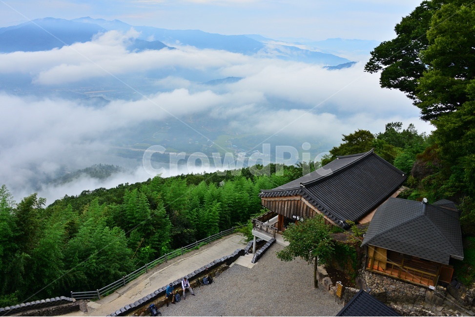 roof,지붕,nature,자연,scenery,풍경,outdoors,옥외,구례,사성암,유적지,사적지,문화재,한국,전통,한국전통,운해,섬진강운해