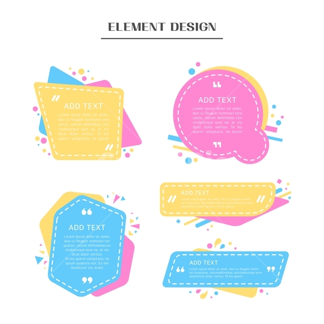 엘리먼트,라벨,텍스트상자,텍스트박스,비즈니스,웹소스,활용,팝업,따옴표,대화,말풍선,텍스쳐,기하학,도형,컬러,컬러풀,일러스트,그래픽,일러스트레이션,graphic,illustration