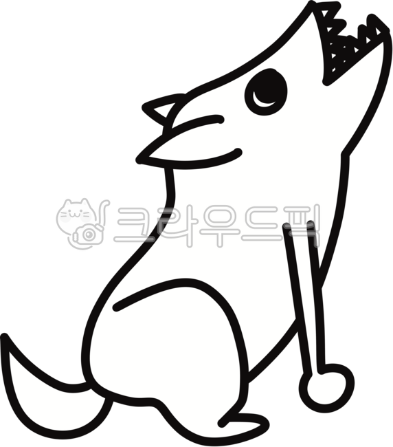 동물,그림,선그림,흑백,늑대,여우,fox,wolf,그래픽,일러스트레이션,graphic,illustration