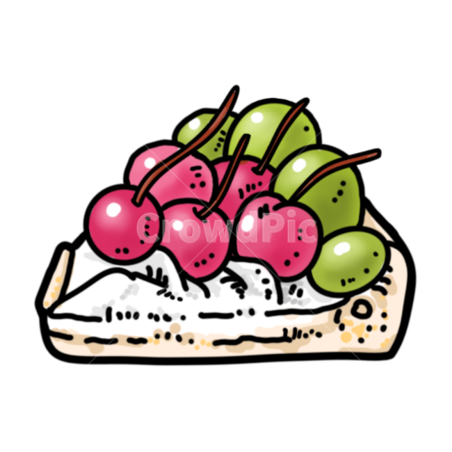 체리,타르트,빵,디저트,먹을것,간식,디저트,간식,후식,dessert,snack,누끼,remove background,그래픽,일러스트레이션,graphic,illustration