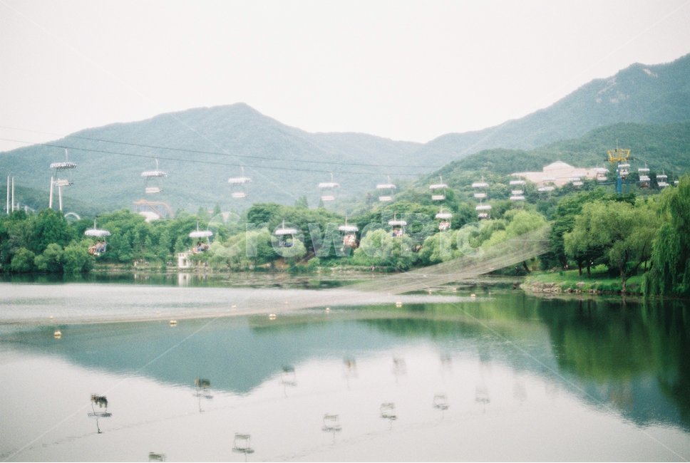 서울랜드,리프트,유원지,호수,산,자연,필름,필름사진,nature,water,lake,outdoors,film