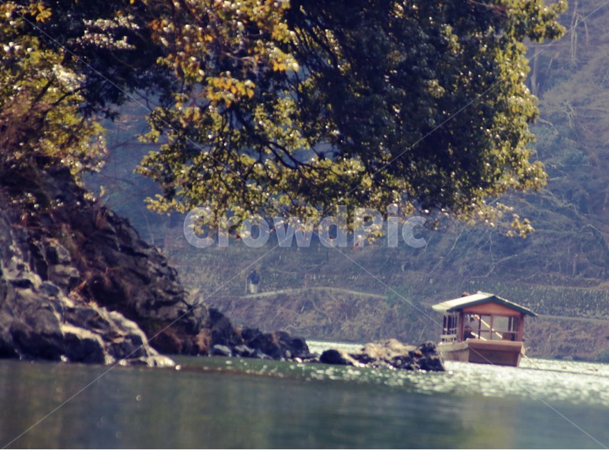 강,일본,교토,풍경,뱃놀이,해외,외국,세계,foreign,oversea,world,교통,교통수단,traffic,transportation,nature,자연,outdoors,옥외,building,건물