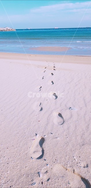 바다,발자국,포항,모래,모래사장,하늘,자국,추억,남는것,날씨,자연,풍경,nature,landscape,해변,바다,beach,sea