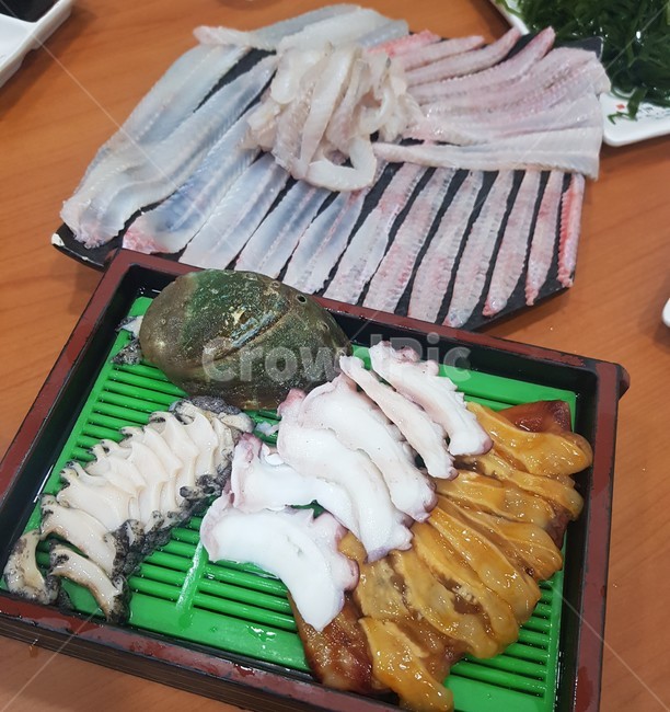 이시가리,참가자미,참가자미회,회,해산물