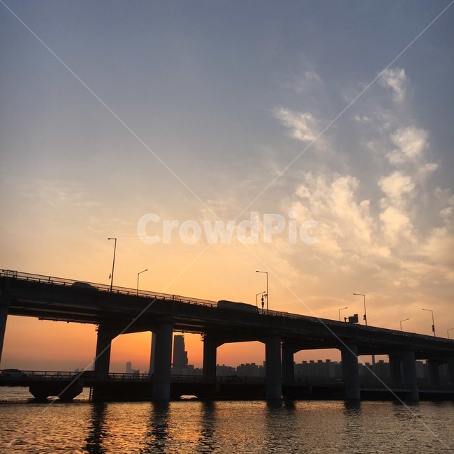 건물,다리,워터프론트,한강,노을,building,bridge,반포대교