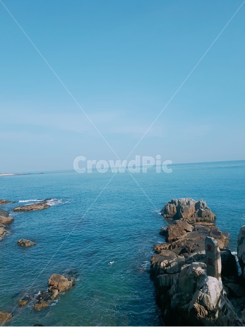 바위,돌,바다,파도,하늘,시원함,부산