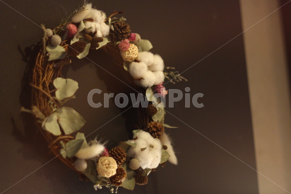 화환,목화,카페,Wreath,오래된느낌,인테리어,실내디자인,interior design,사물,물건,오브젝트,thing,object,matter