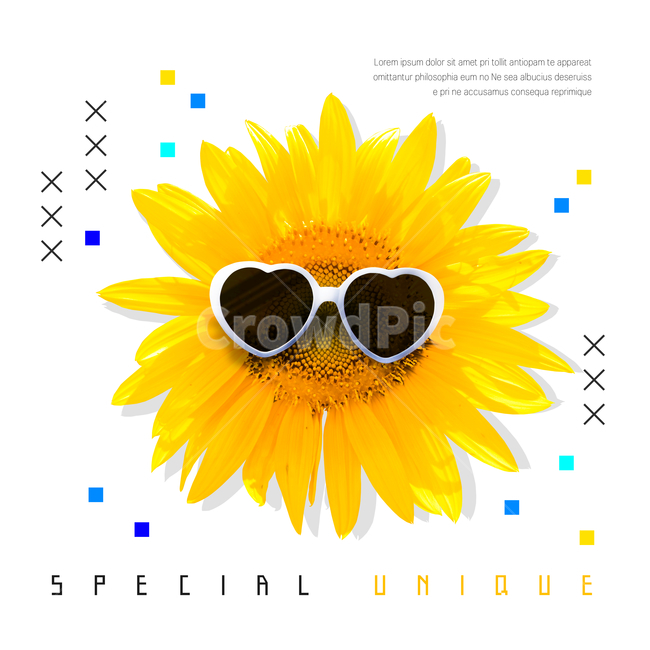 해바라기,선글라스,여름,쇼핑,이벤트,여름,계절,summer,season,꽃,flower,그래픽,일러스트레이션,graphic,illustration,plant,식물