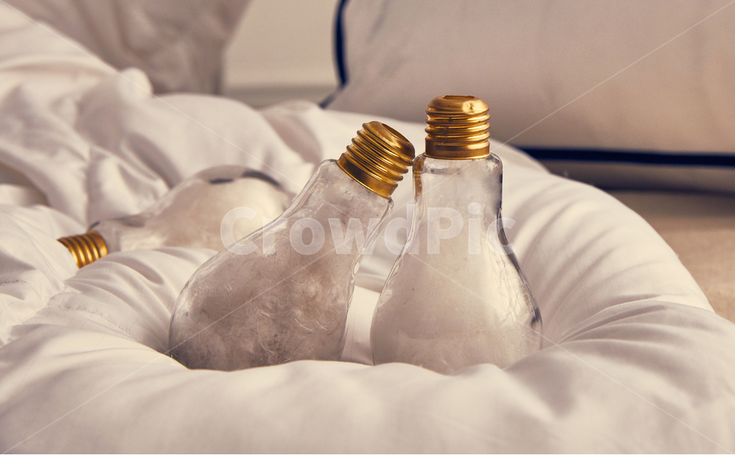 전구,오리털,거위털,깃털,이불,파괴,백열전등,아이디어,혁신,idea,light,빛